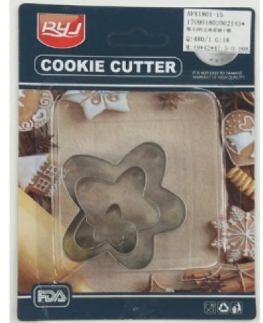 3081  3pc Cookie Cutter