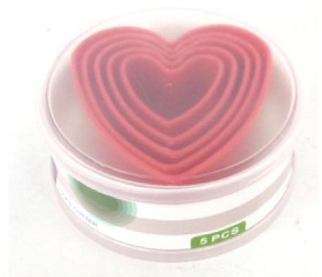 3082  PP 5pc Heart Cookie Cutter