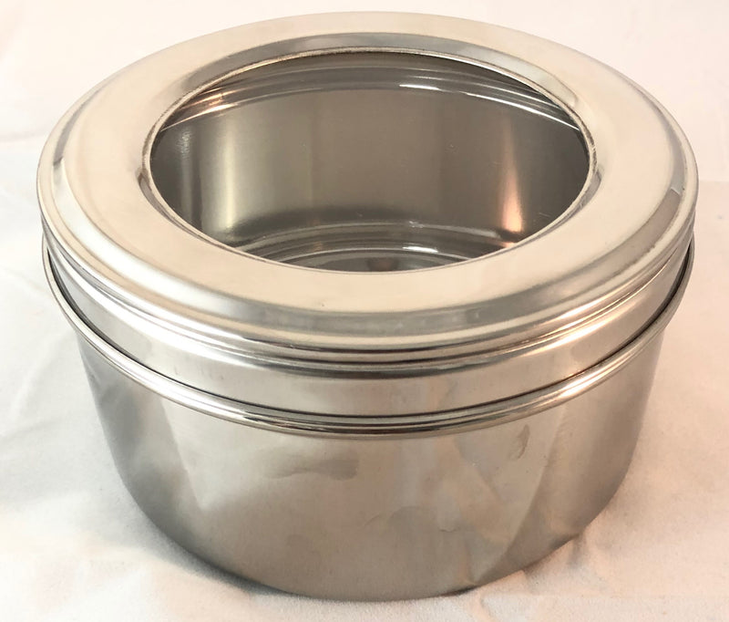 Round Container with See Through Lid
