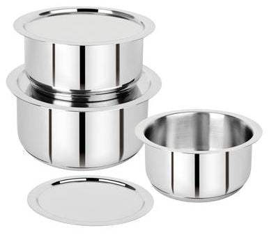 Vinod  S/Steel Topes with Lids 4pc Set