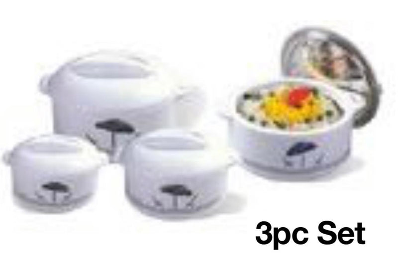 3pc Plastic Hot Pots 6, 9, 13L